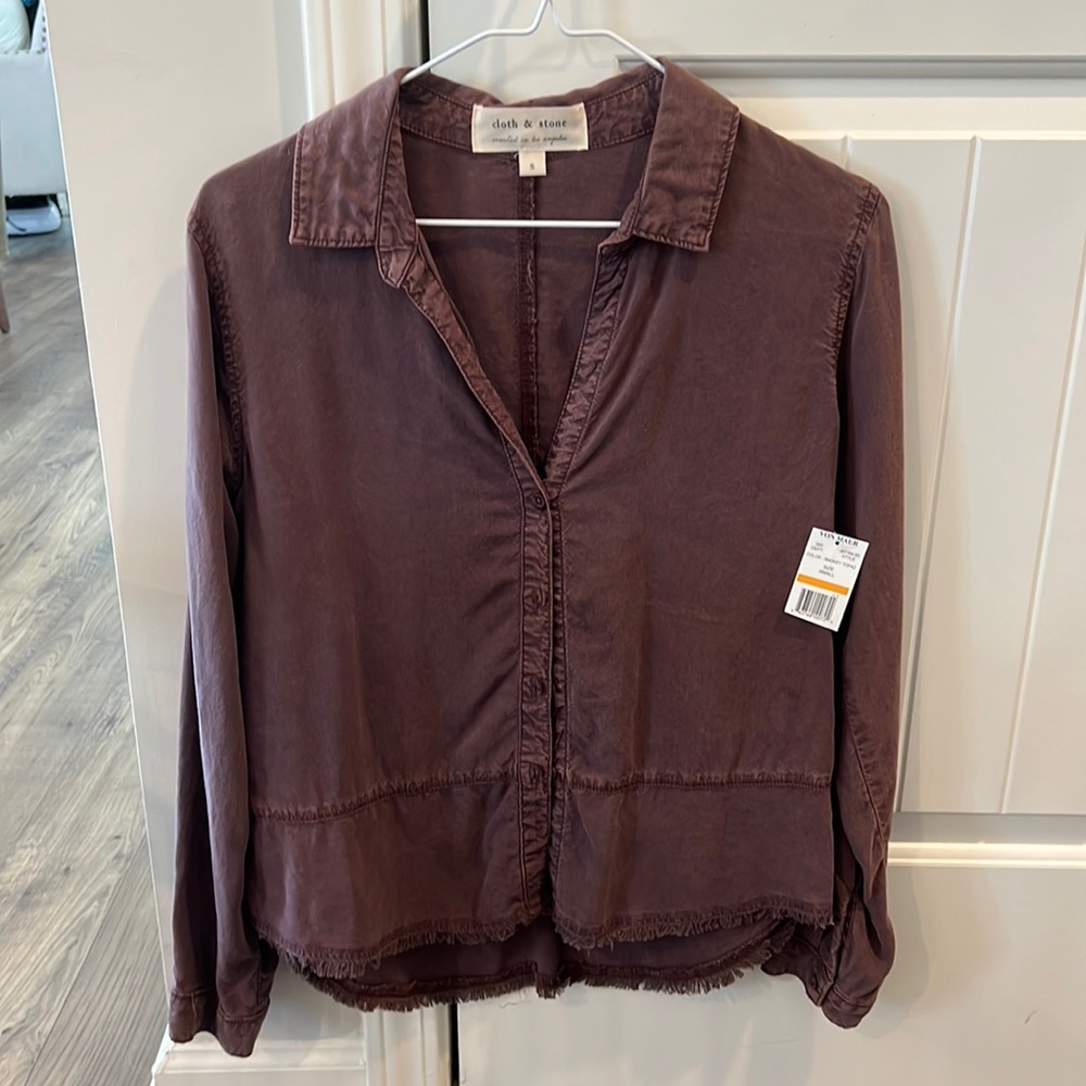 Brown Cloth & Stone Top